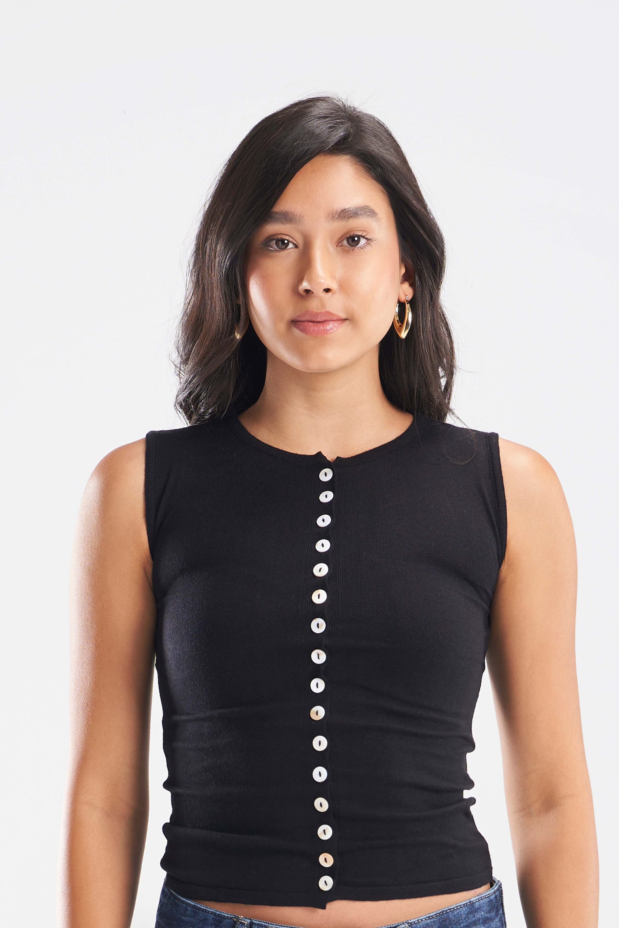 Knit Button Up Top
