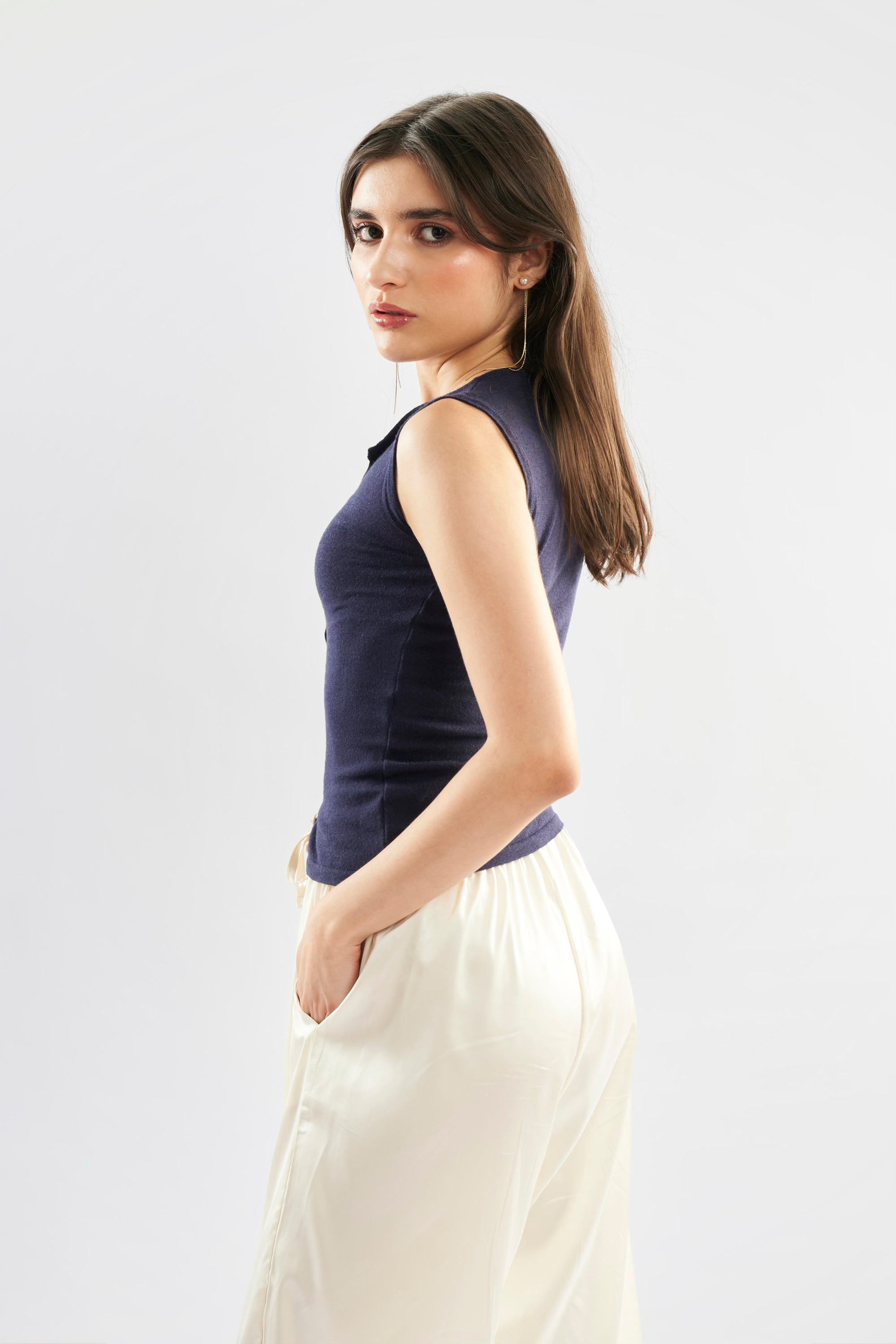 Knit Button Up Top