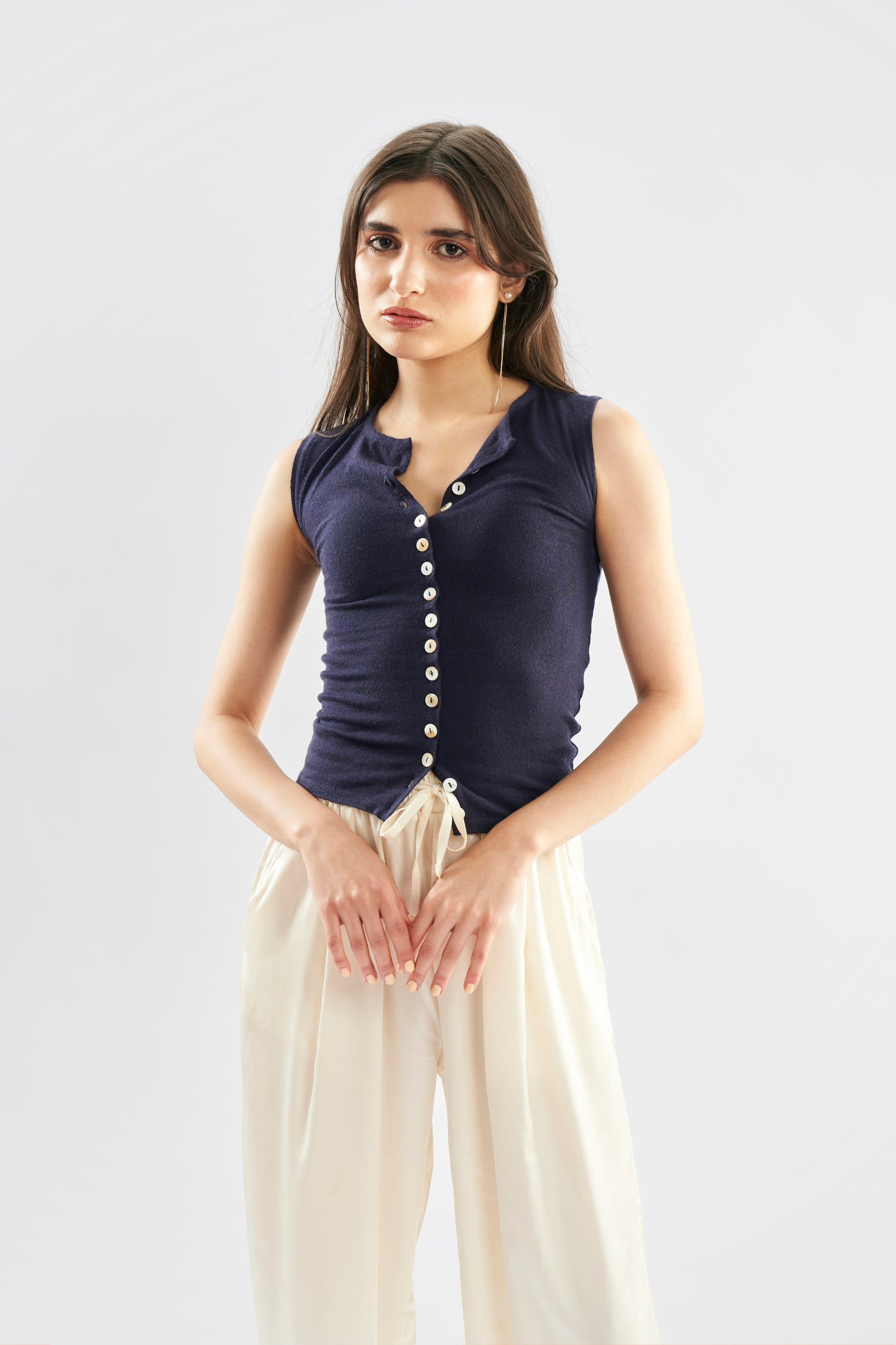 Knit Button Up Top
