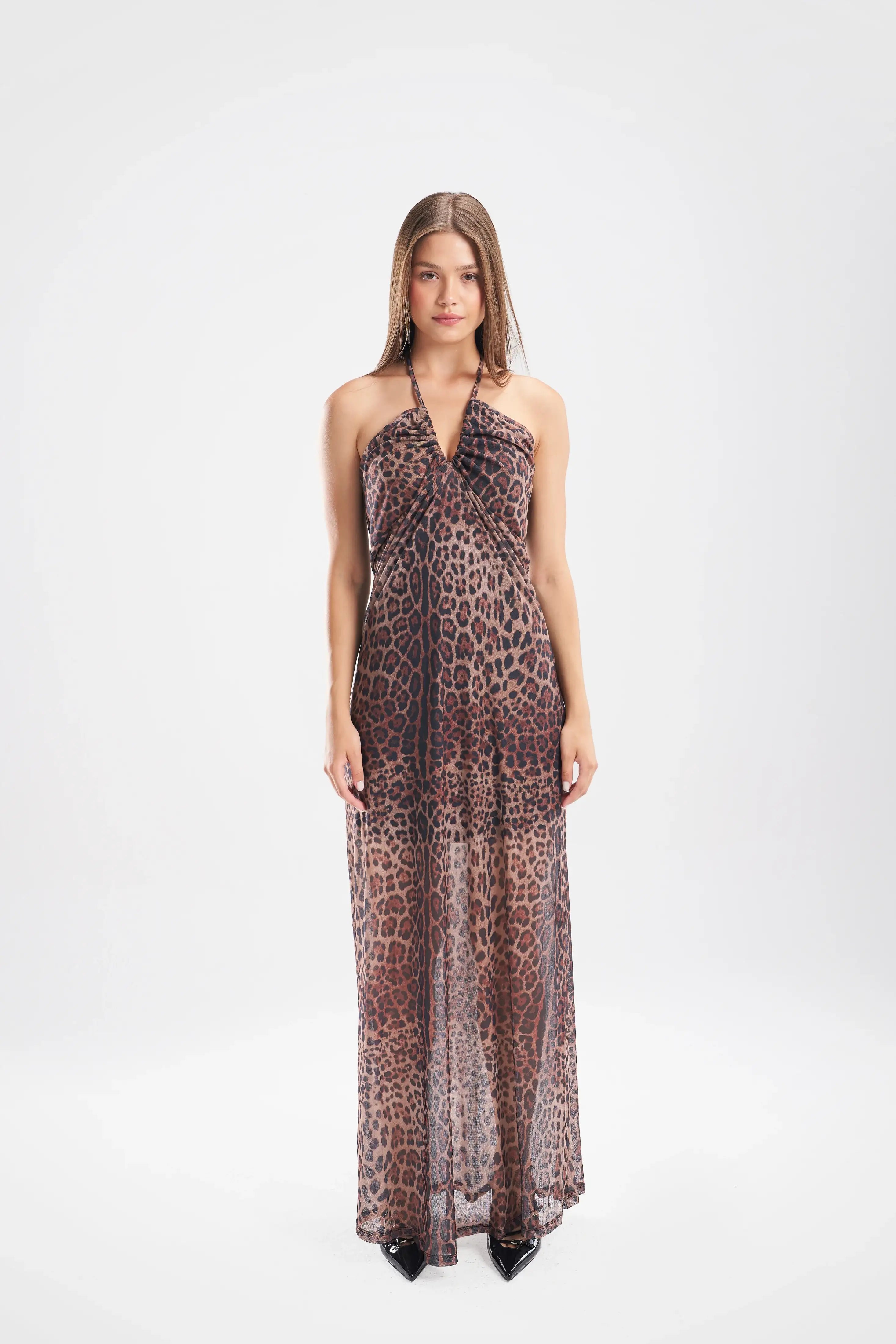 Patterned Halter Dress - ShopLDJ.com