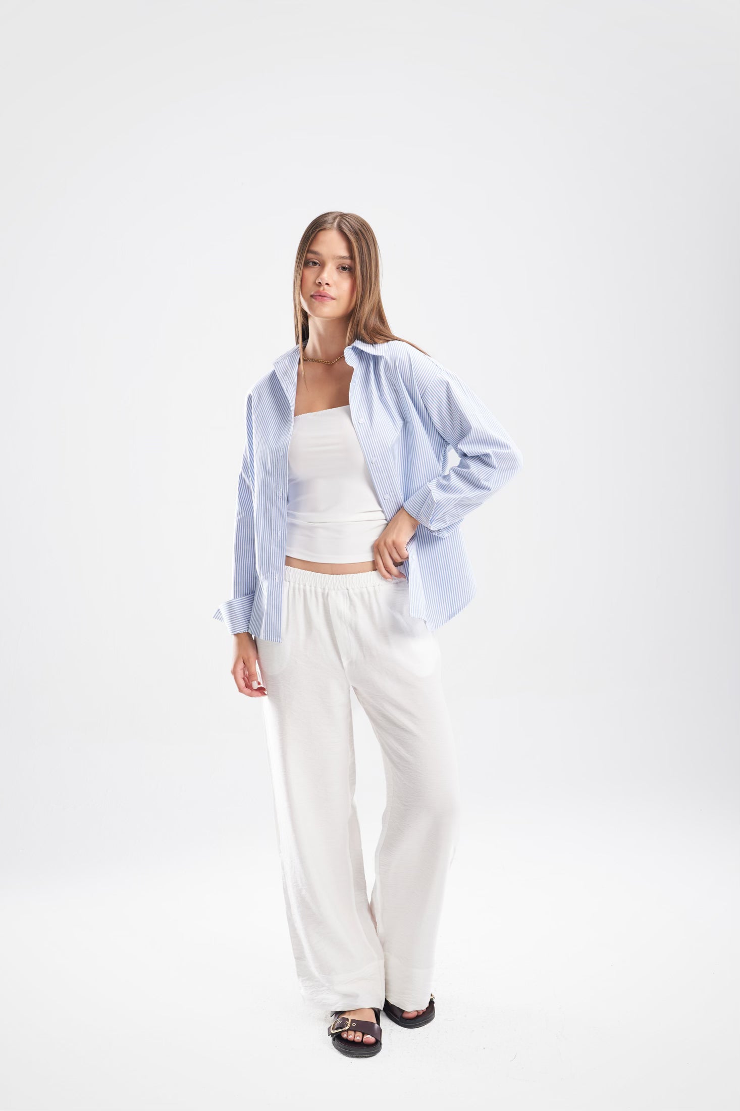 Striped Shirt - Blue - ShopLDJ.com