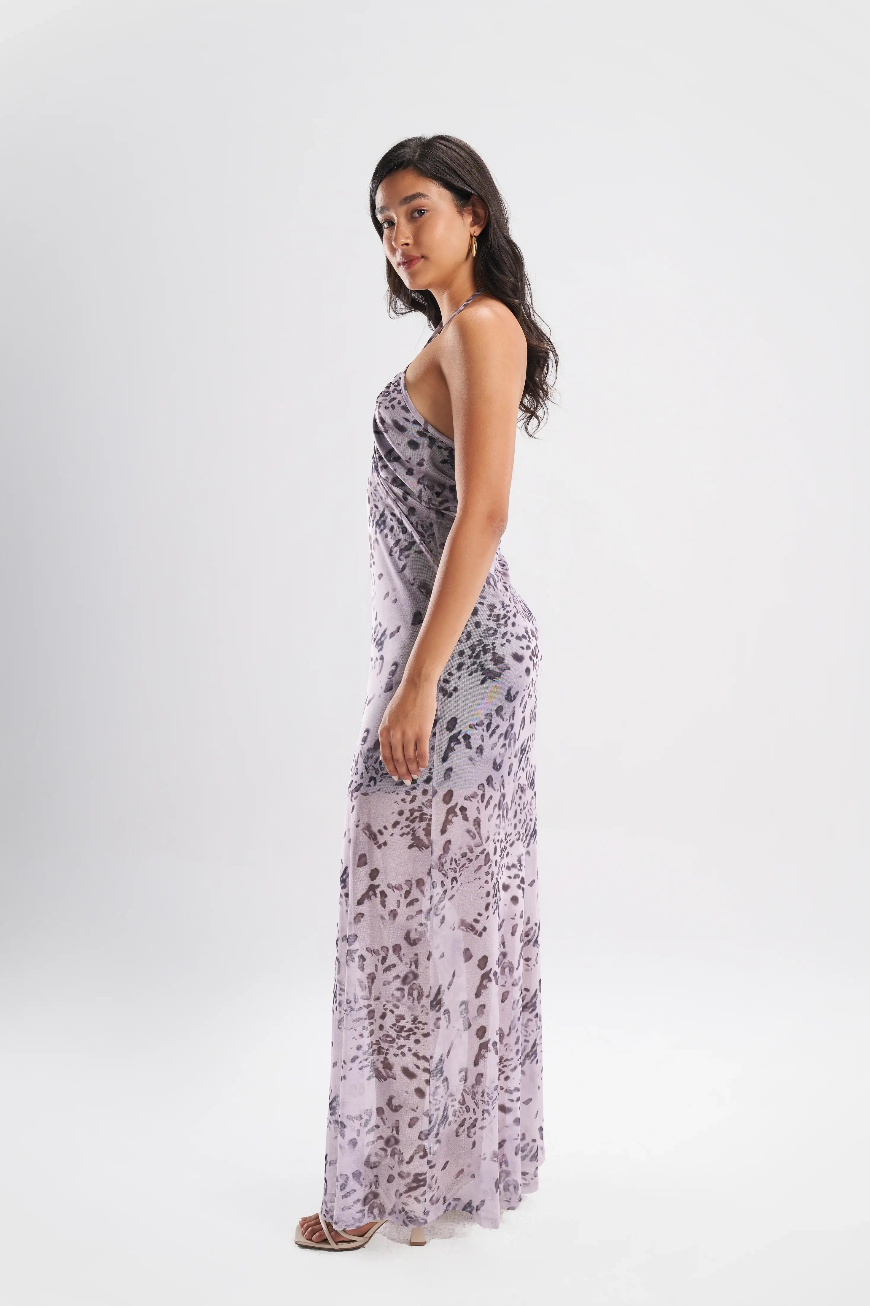 Patterned Halter Dress - ShopLDJ.com