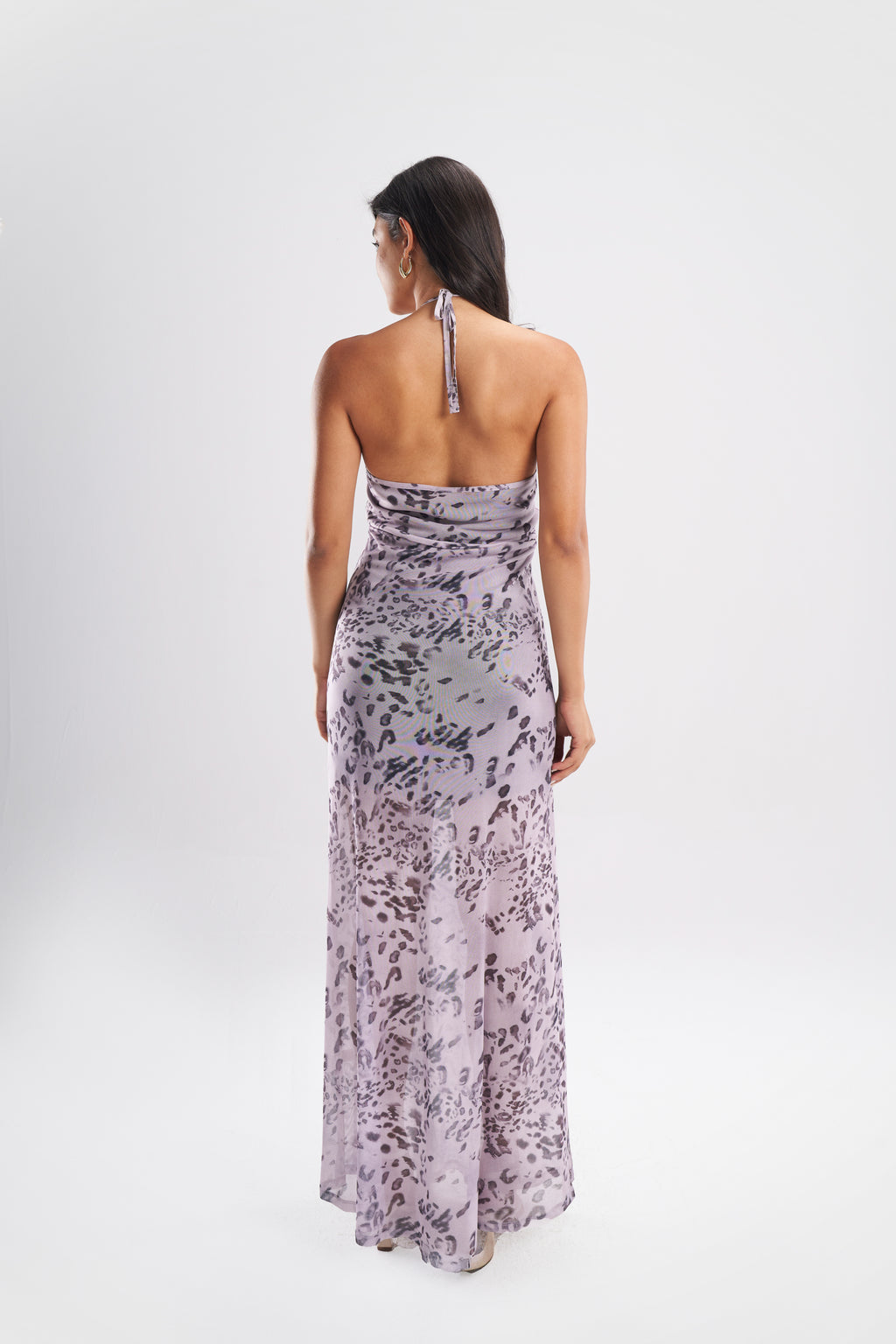 Patterned Halter Dress