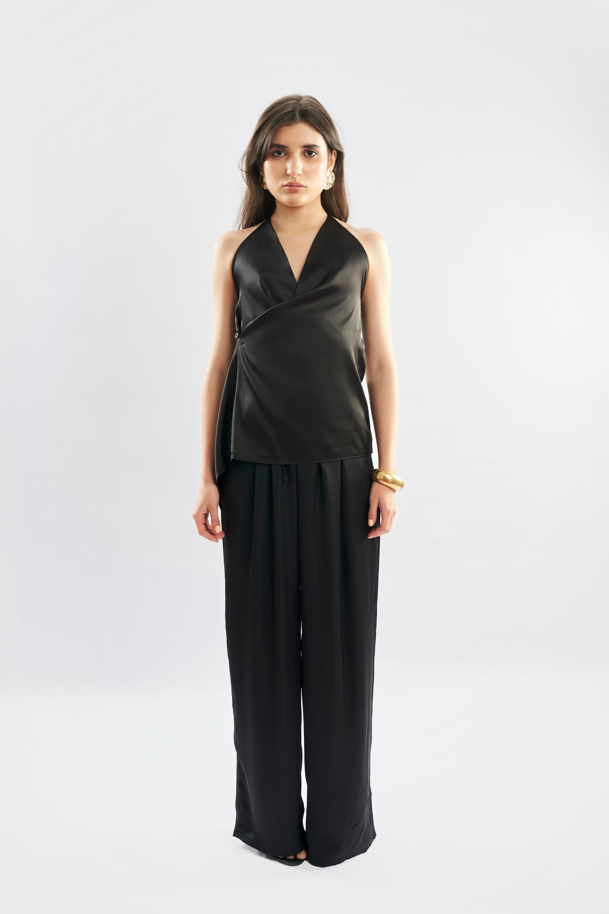Satin Crossover Top