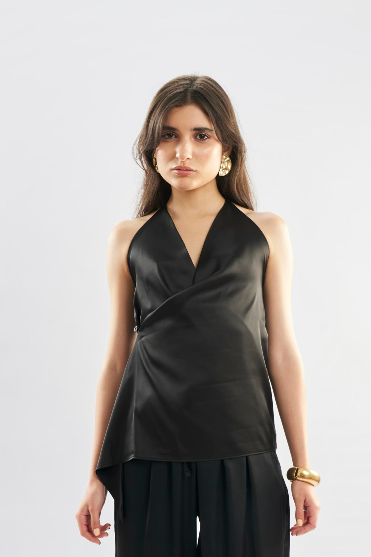 Satin Crossover Top