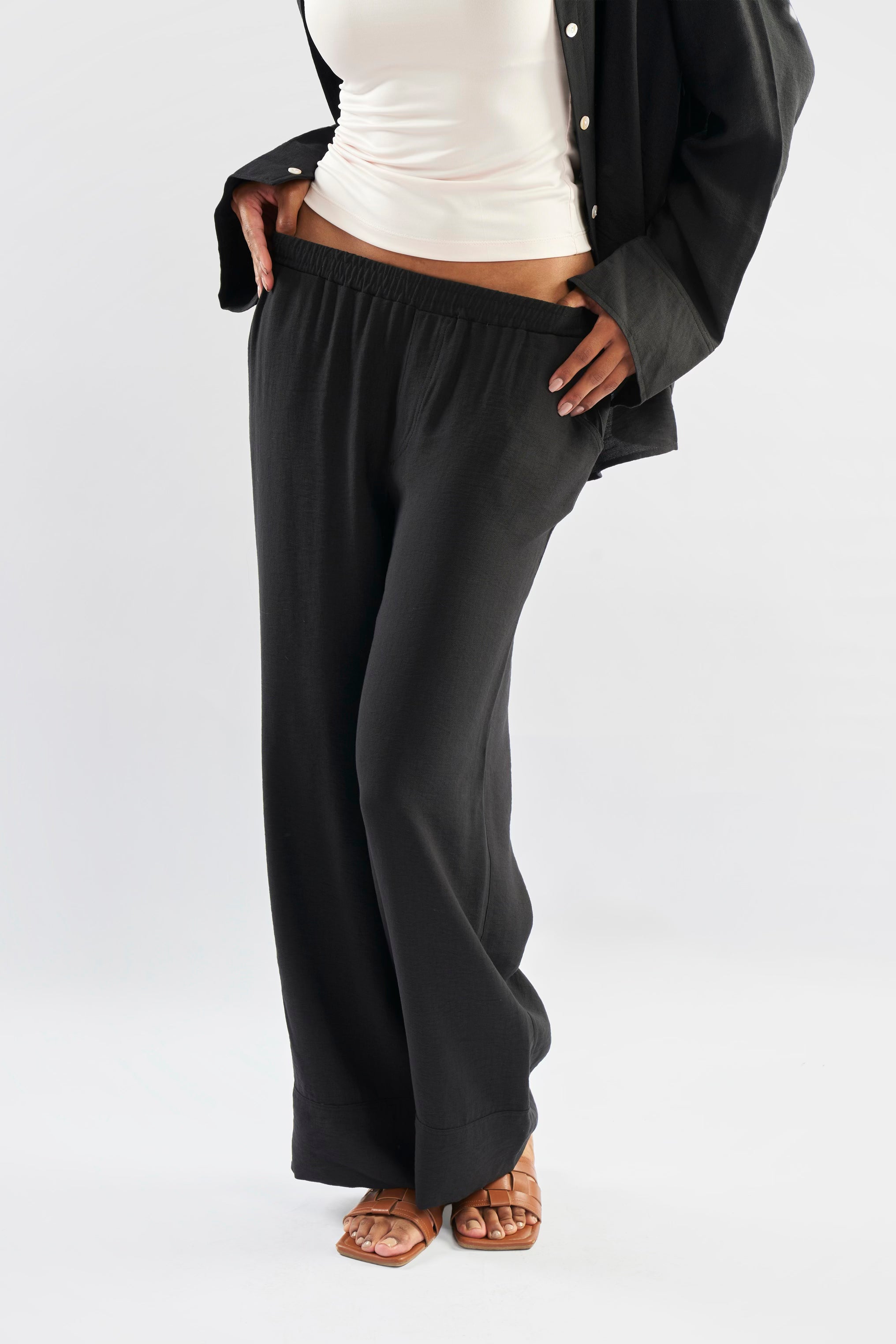 Linen Blend Trousers - ShopLDJ.com