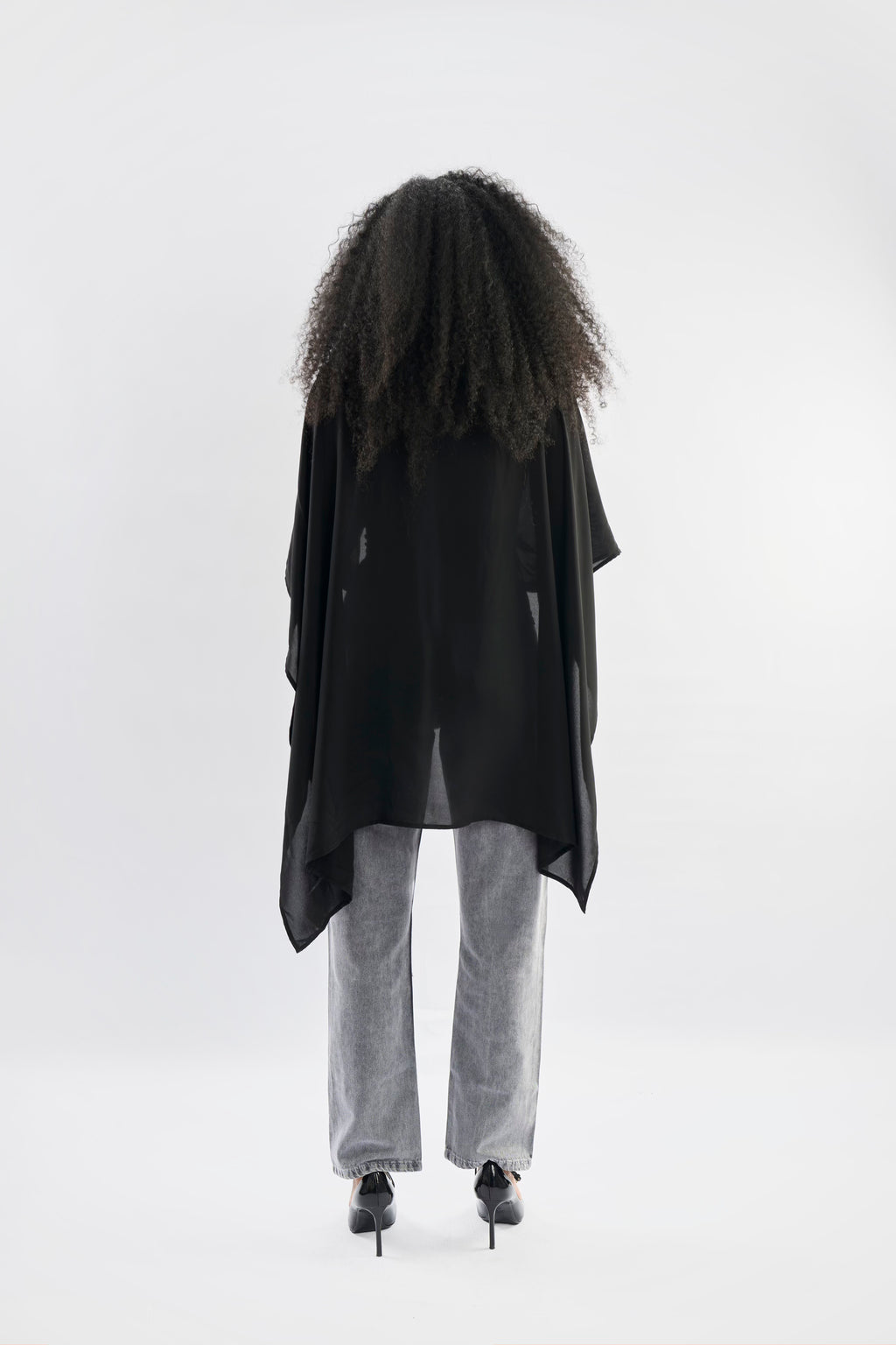 Shoulder Chiffon Drape Top