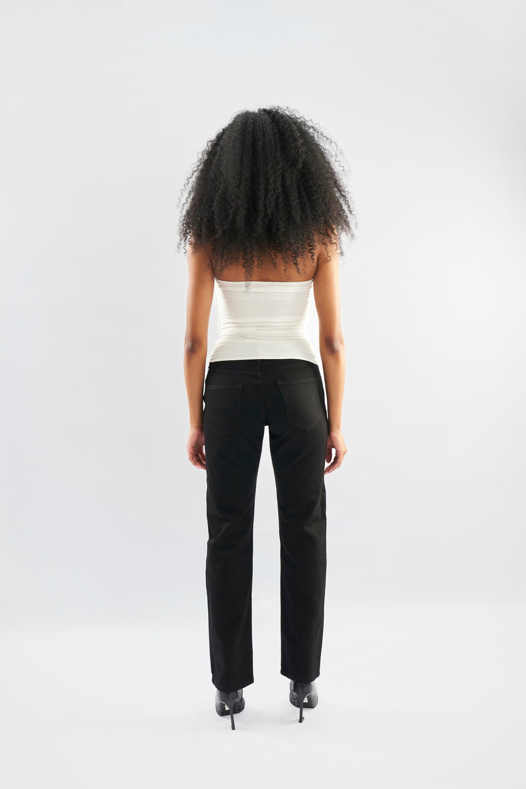 Mid-Rise Straight Leg Jeans