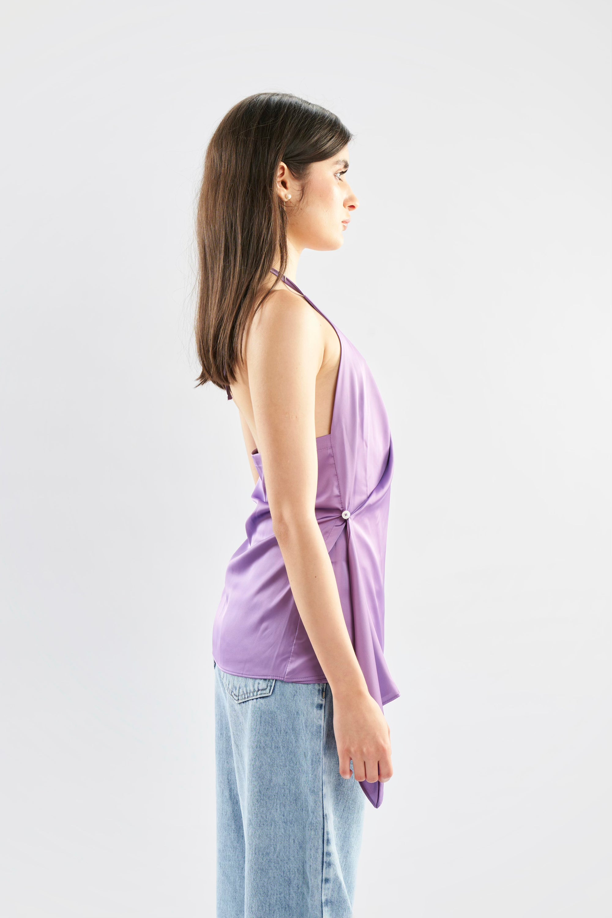 Satin Crossover Top