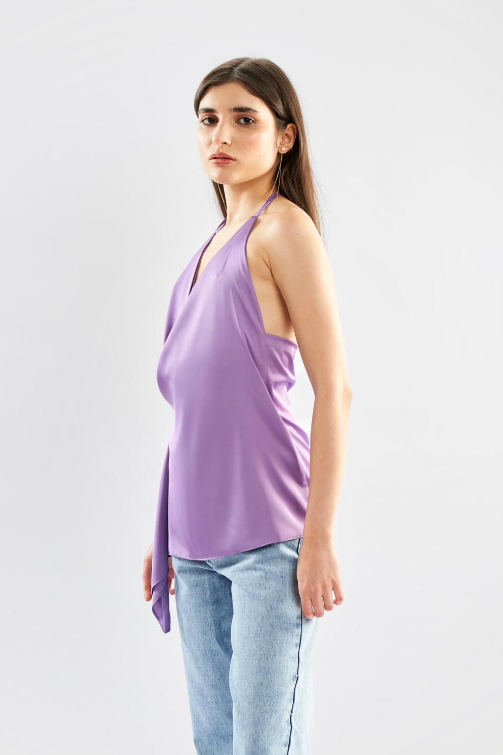 Satin Crossover Top