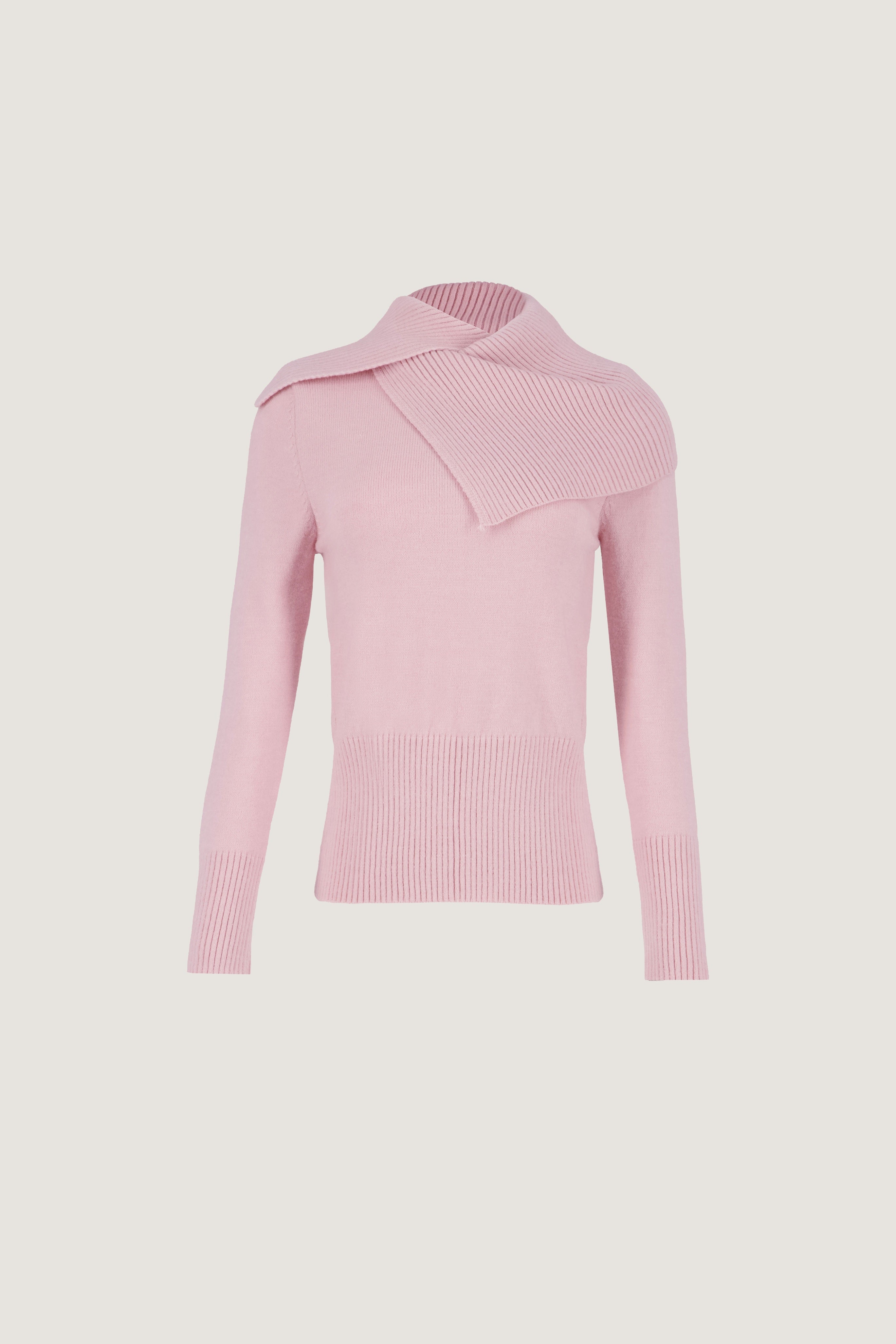 Asymmetric-Neck Pullover